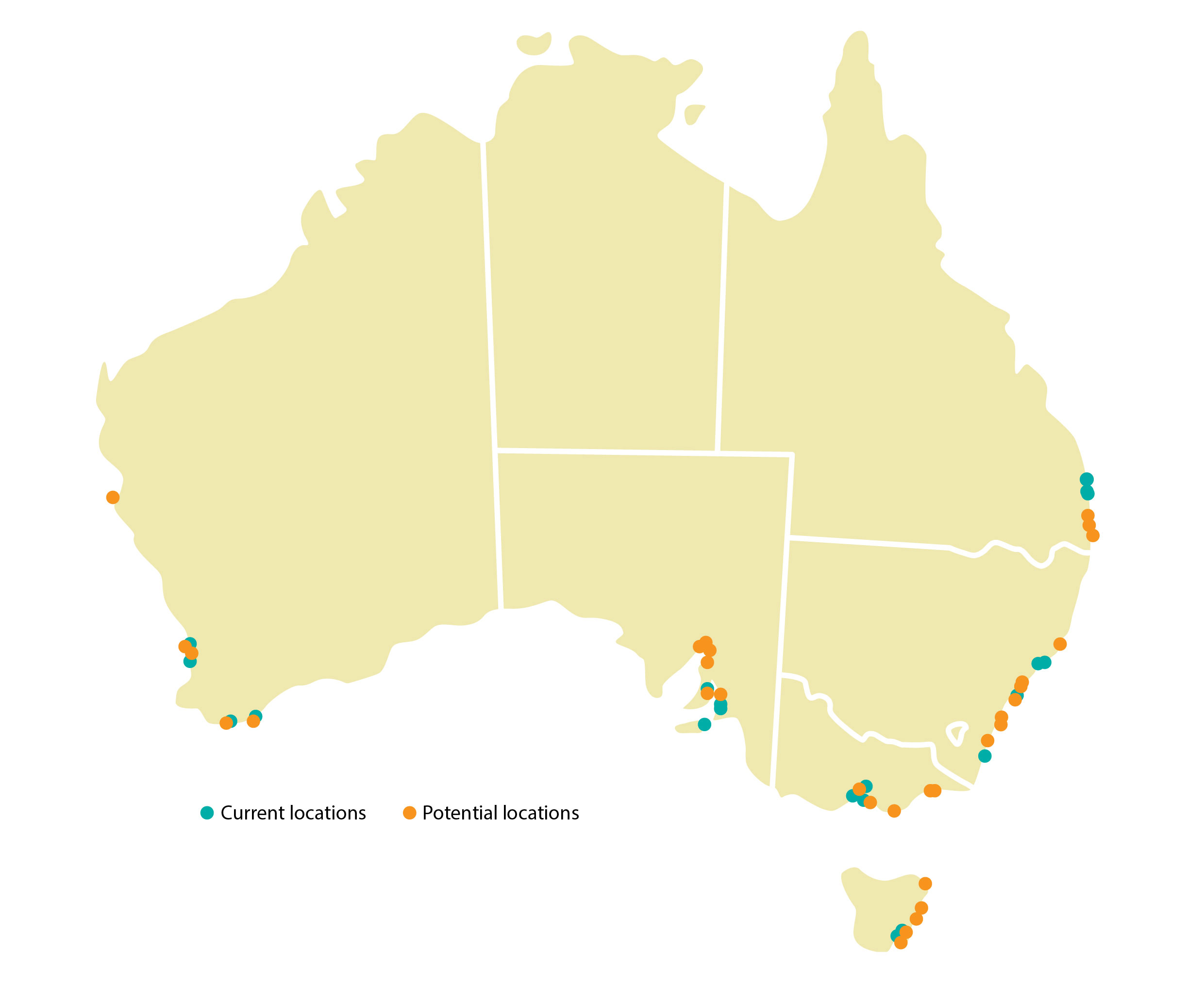 Reef builder location map